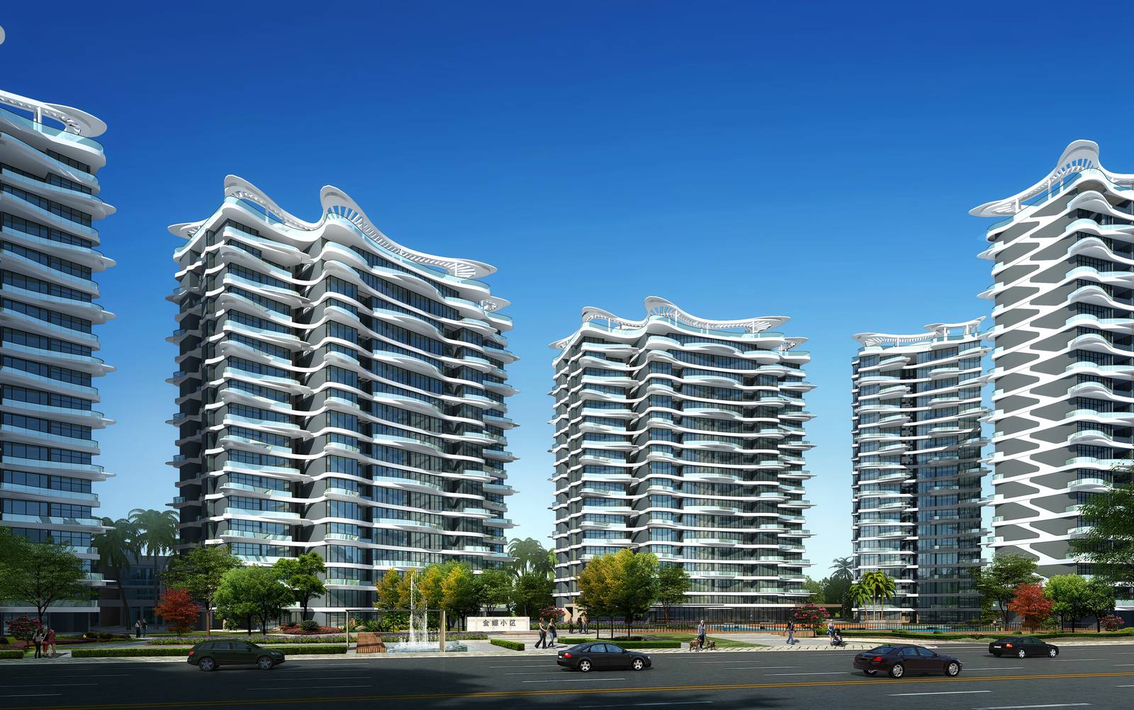 Flowing Residence architectural rendering