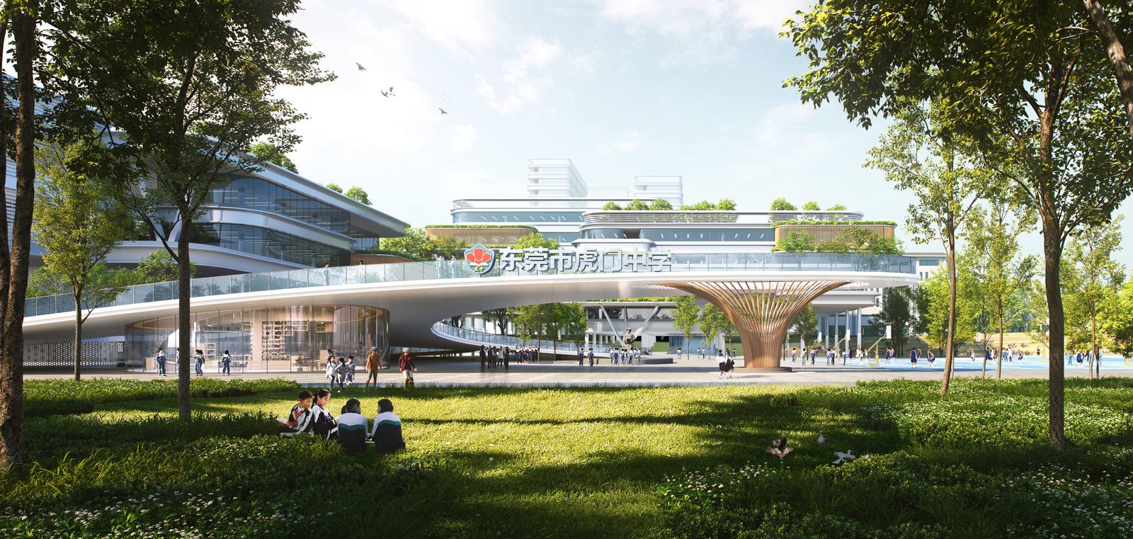 Humen Middle School expansion campus rendering