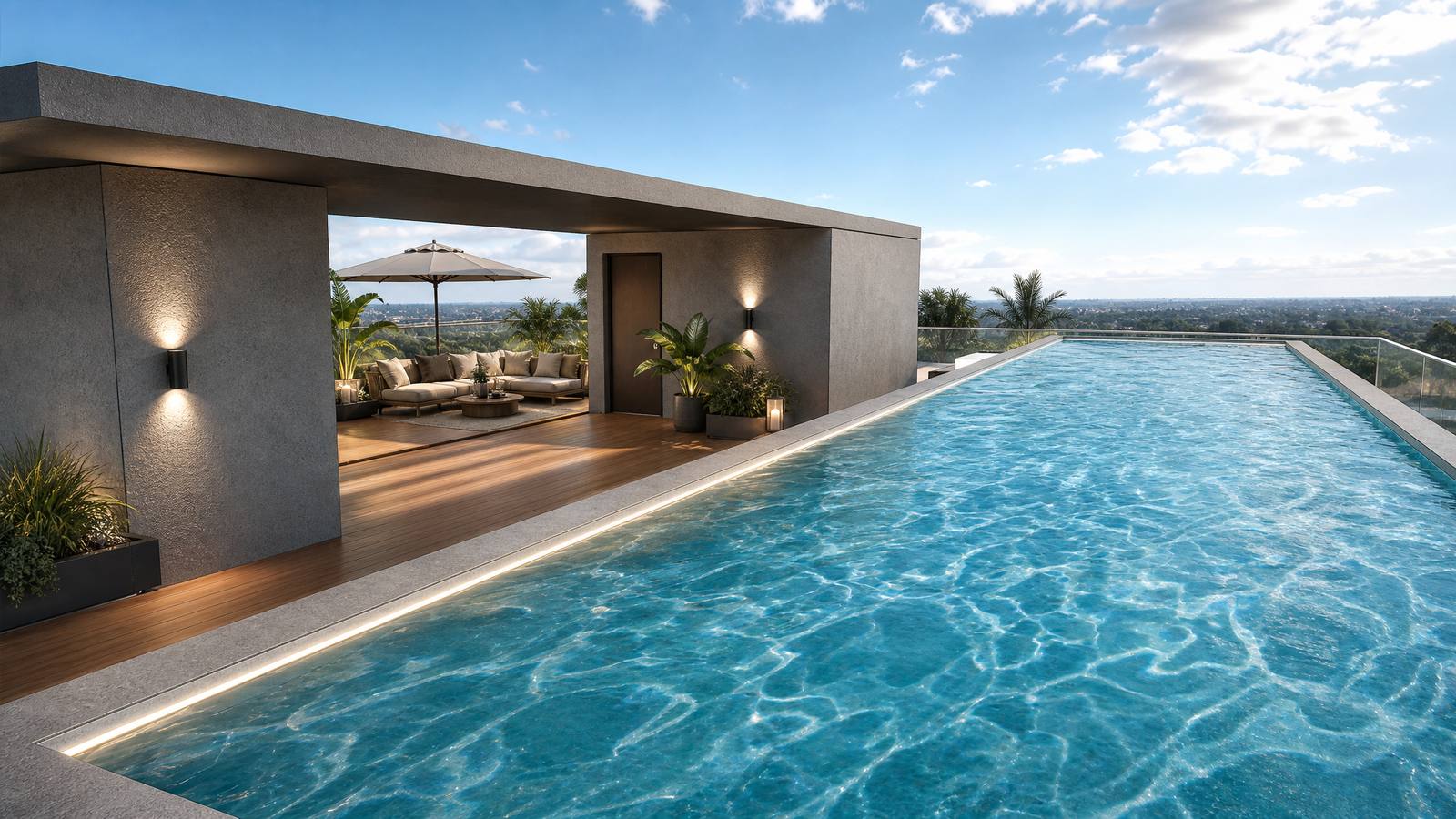 Lekki contemporary villa rooftop garden and pool